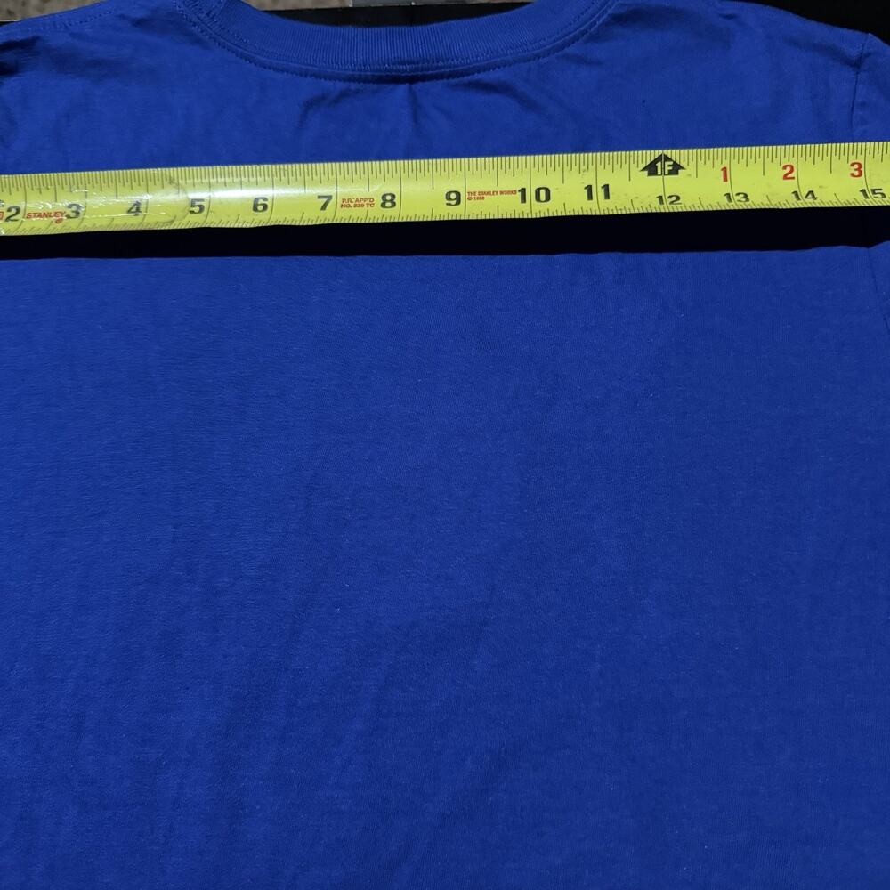 Nike LA Dodgers Blue White Spray Paint Logo T Shirt Women’s Medium Oversized NWT - Picture 10 of 12